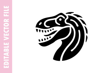 head of a dinosaur vector design