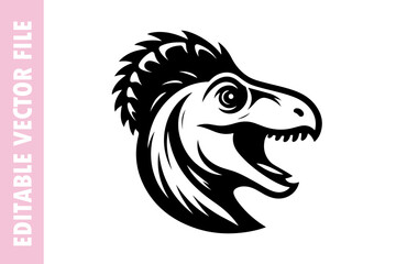 head of a dinosaur vector design