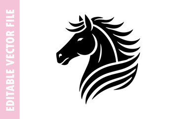 horse head illustration, horse vector design