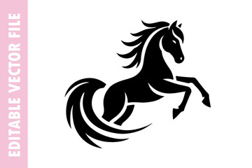 horse silhouette vector illustration