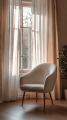 Elegant Room with a Chair by the Window
