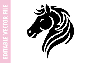 horse head vector 