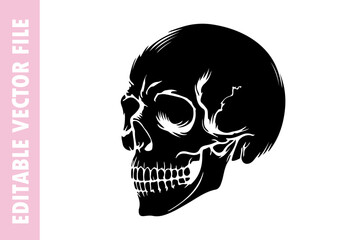 skull vector design silhouette illustration