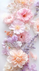 Floral crown design Delicate pastel flowers forming a cr. A crown made of delicate pastel flowers symbolizes beauty, grace, and nature's elegance. HD phone wallpaper.