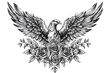 Hand-drawn design, black-and-white engraved illustration, timeless and intricate. PNG transparent background.