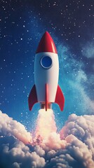 Rocket Launch into the Cosmos: A Stellar Visual