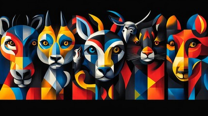 Geometric Animal Portraits