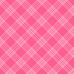 Plaid pattern with twill weave in pink.Tartan check seamless pattern.Vector illustration geometric background for fabric and paper.