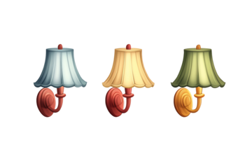 Isometric 3D Render of Stylish Wall Lamps Icon