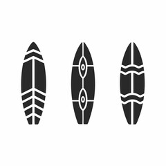 Minimalist Surfboard Vector Bundle for Summer Themes.