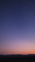 Fototapeta premium Twinkling starry sky A calm starry night sky with soft p. A peaceful starry sky filled with twinkling lights, offering a tranquil and reflective mood. HD phone wallpaper.