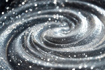 Silver Glitter shiny swirl. A beautiful shiny silver glitter swirl, adding a magical touch to any creative or festive occasion.