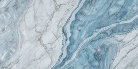 Obraz premium Bright cerulean marble, elegant veined pattern, fluid, wallpaper, image
