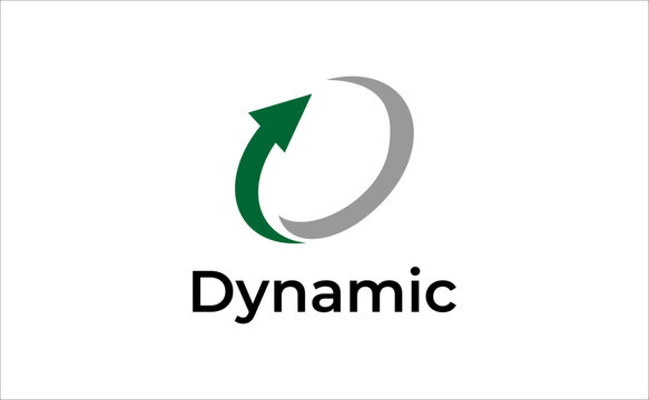 dynamic circle logo , grow arrow up logo vector, refresh circulation design