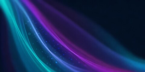 Fototapeta premium Abstract Purple Teal Flowing Light Background Design