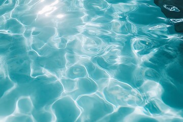 Water ripples on a light blue summer background