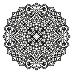 ornamental round lace ornament Color Mandala Indian and Chinese Floral Vector