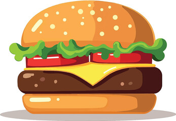 hamburger isolated on white