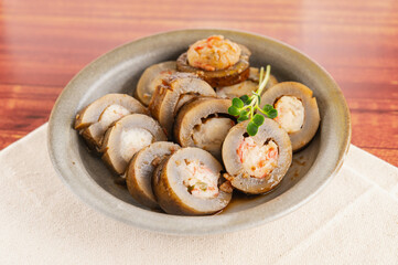 精進料理　射込みごぼう
