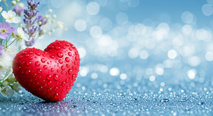 Obraz premium Heart with Water Background