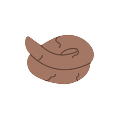 Poop excrement. Type of cat, dog or human poop. Vector illustrations (13)