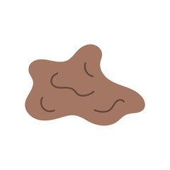 Poop excrement. Type of cat, dog or human poop. Vector illustrations (18)