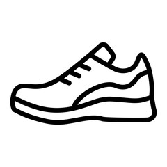 Running Shoe Vector Line Icon Design
