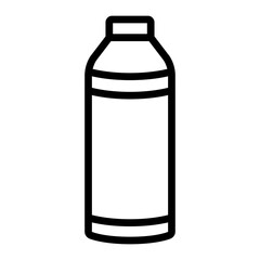 Water Bottle Vector Line Icon Design