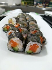sushi with salmon