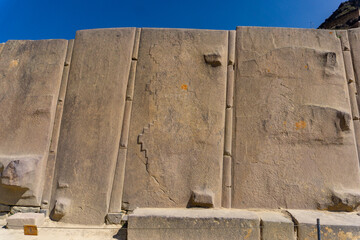 Ancient Temple of the Sun in Ollantaytambo highlighting Inca engineering and cultural heritage in Peru