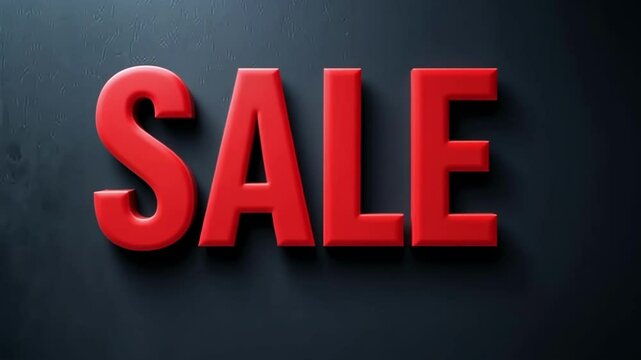 Exciting promotional sale announcement with bold red letters on a dark background