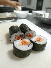 sushi on a plate