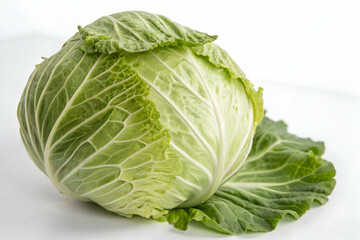 Obraz premium Fresh Green Cabbage - Ideal for Salads, Soups, and Stews