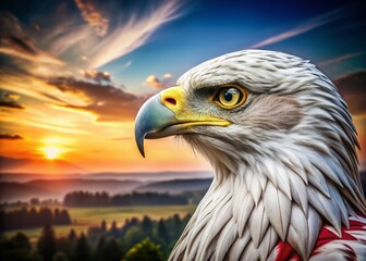Fototapeta premium Majestic Polish Eagle Symbol: High-Resolution Stock Photo
