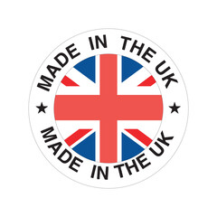 Fototapeta premium A product icon indicating that the product is made in the UK