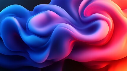 Obraz premium Abstract Blue and Red Swirling Fluid Forms