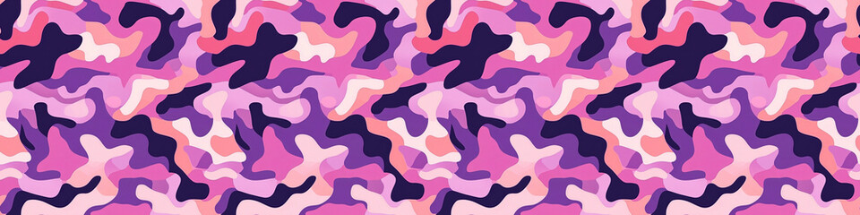 Pink and purple camouflage pattern, repeatable seamless tile