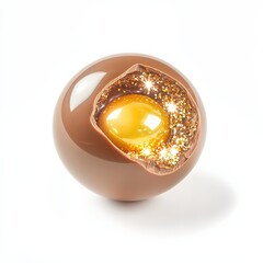 Golden Caramel Centered Chocolate Sphere