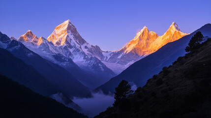 Fototapeta premium sunrise in the mountains