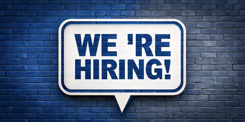 Fototapeta premium we are hiring background, job vacancy concept