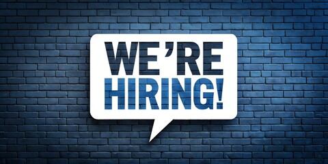 Fototapeta premium we are hiring background, job vacancy concept