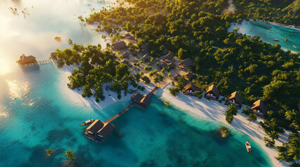 tropical island in the sea