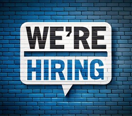 Fototapeta premium we are hiring background, job vacancy concept