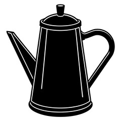 Water kettle silhouette vector art illustration

