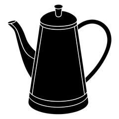 Water kettle silhouette vector art illustration

