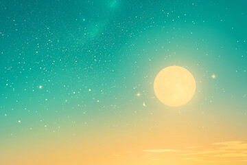 Fototapeta premium serene geometric moon