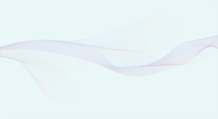 Abstract smooth flow wave line background isolated on white vector.