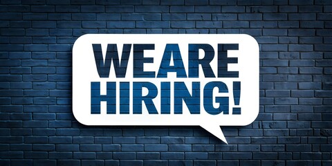 Fototapeta premium we are hiring background, job vacancy concept