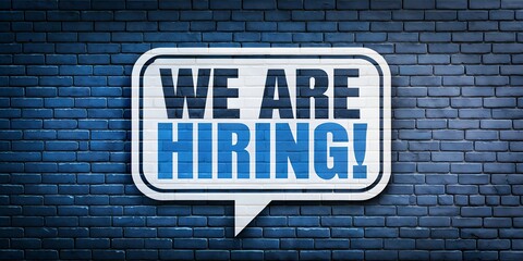 Fototapeta premium we are hiring background, job vacancy concept