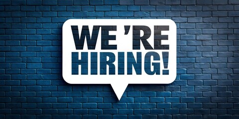 Fototapeta premium we are hiring background, job vacancy concept